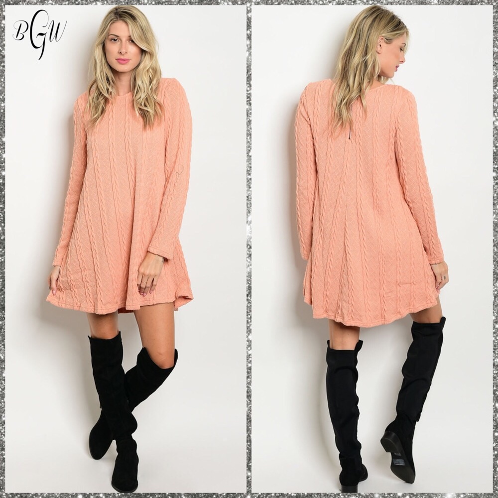 1️⃣LEFT Gorgeous Lined Chunky Knit Sweater Dress - Picture 2 of 4